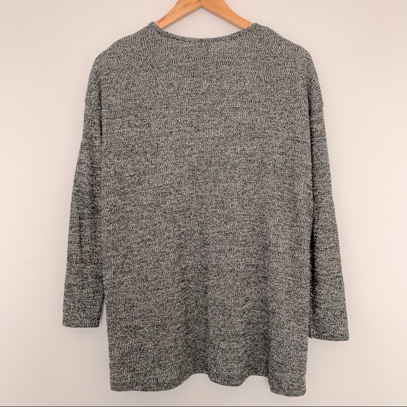 Fall Winter Casual Comfy Basics Long Open Cardigan Sweater in Heather Grey (XS) - Picture 4 of 4